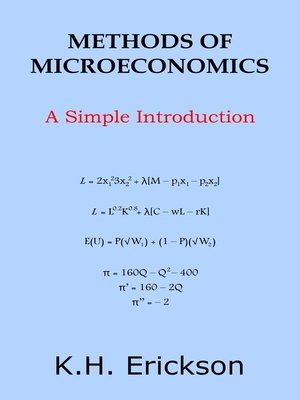 cover image of Methods of Microeconomics